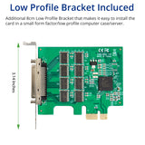 8 Port DB9 Serial RS-232 PCI-e x1 Card