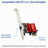 Single Port Gigabit Ethernet PCI-e x1 Intel I210 Controller card
