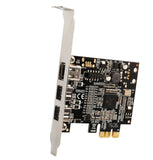 Low Profile PCI-Express Firewire Card with Two 1394b Ports and One 1394a Port (2B1A), TI Chipset, Extra Regular Bracket SD-PEX30009