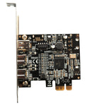 Low Profile PCI-Express Firewire Card with Two 1394b Ports and One 1394a Port (2B1A), TI Chipset, Extra Regular Bracket SD-PEX30009