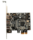 Low Profile PCI-Express Firewire Card with Two 1394b Ports and One 1394a Port (2B1A), TI Chipset, Extra Regular Bracket SD-PEX30009
