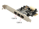 SY-PEX30016 3 Port IEEE 1394 Firewire 1394B & 1394A PCIe 1.1 x1 Card TI XIO2213B Chipset Requires Legacy Driver for Windows 8 10