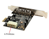SY-PEX30016 3 Port IEEE 1394 Firewire 1394B & 1394A PCIe 1.1 x1 Card TI XIO2213B Chipset Requires Legacy Driver for Windows 8 10