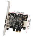 SY-PEX30016 3 Port IEEE 1394 Firewire 1394B & 1394A PCIe 1.1 x1 Card TI XIO2213B Chipset Requires Legacy Driver for Windows 8 10