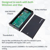 Thunderbolt 3 enclosures for a Single M.2 NVMe SSDs