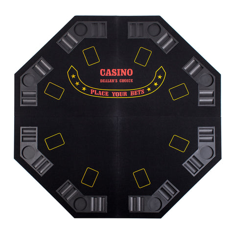 Novalife Octagon 8 Player 48" Poker Game Table Top with Speed Cloth Carrying Case