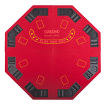 Novalife Octagon 8 Player 48" Poker Game Table Top with Speed Cloth Carrying Case